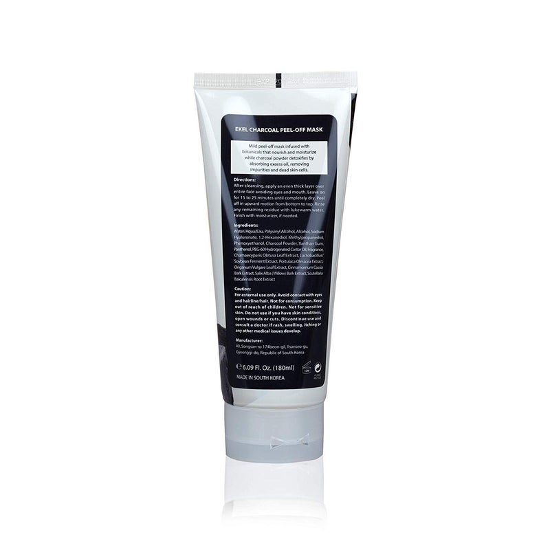Ekel Peel Off Mask Charcoal - Purifying Mask Penetrates to Eliminate Blackheads-Removes Impurities and Restores Oil-Moisture Balance Leaving Skin Clean, Clarified, Smoother and Suppler, 6.09 oz - Image 3
